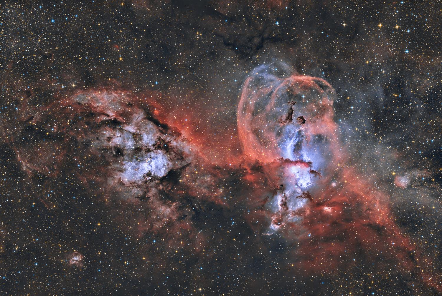 Statue of Liberty Nebula (NGC 3576)