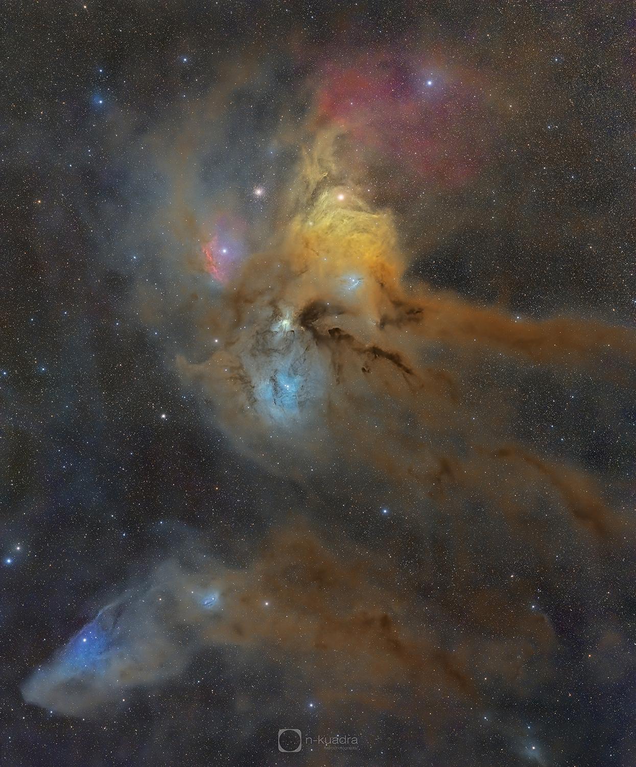 RHO OPHIUCHI + BLUE HORSEHEAD NEBULA