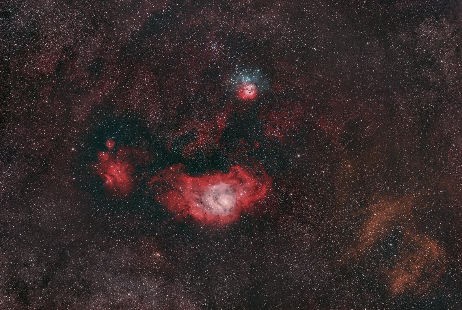 Trifid and Lagoon nabulae