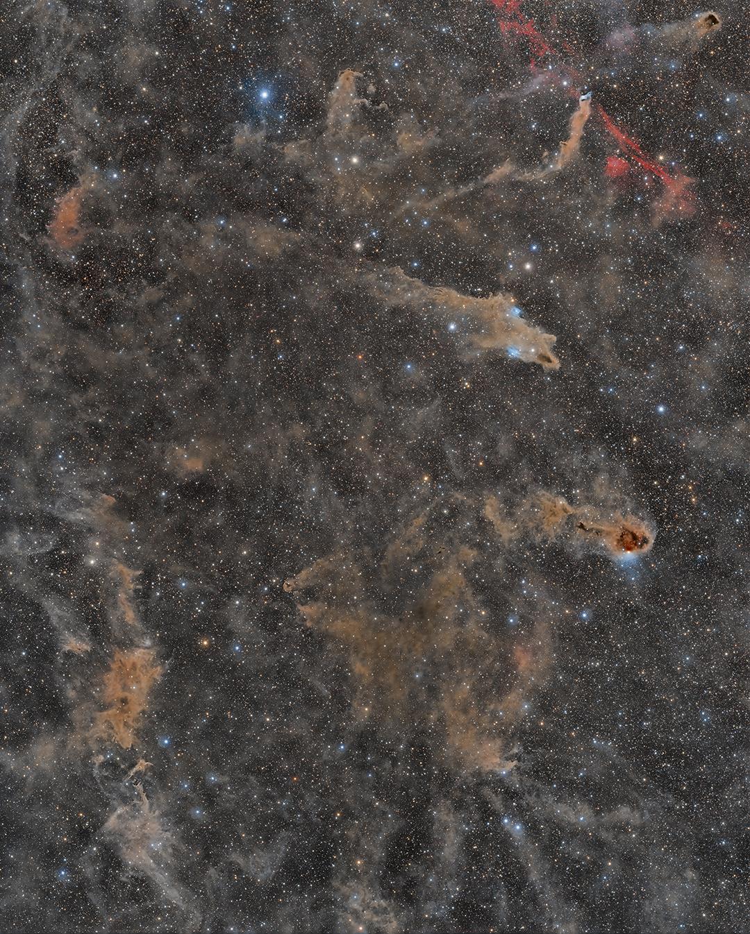 2 TILES MOSAIC OF MOLECULAR CLOUDS DUST IN CEPHEUS IN RGB-Ha