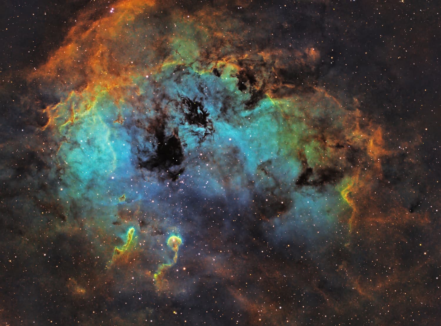  IC 410 Tadpoles Nebula SHO palette