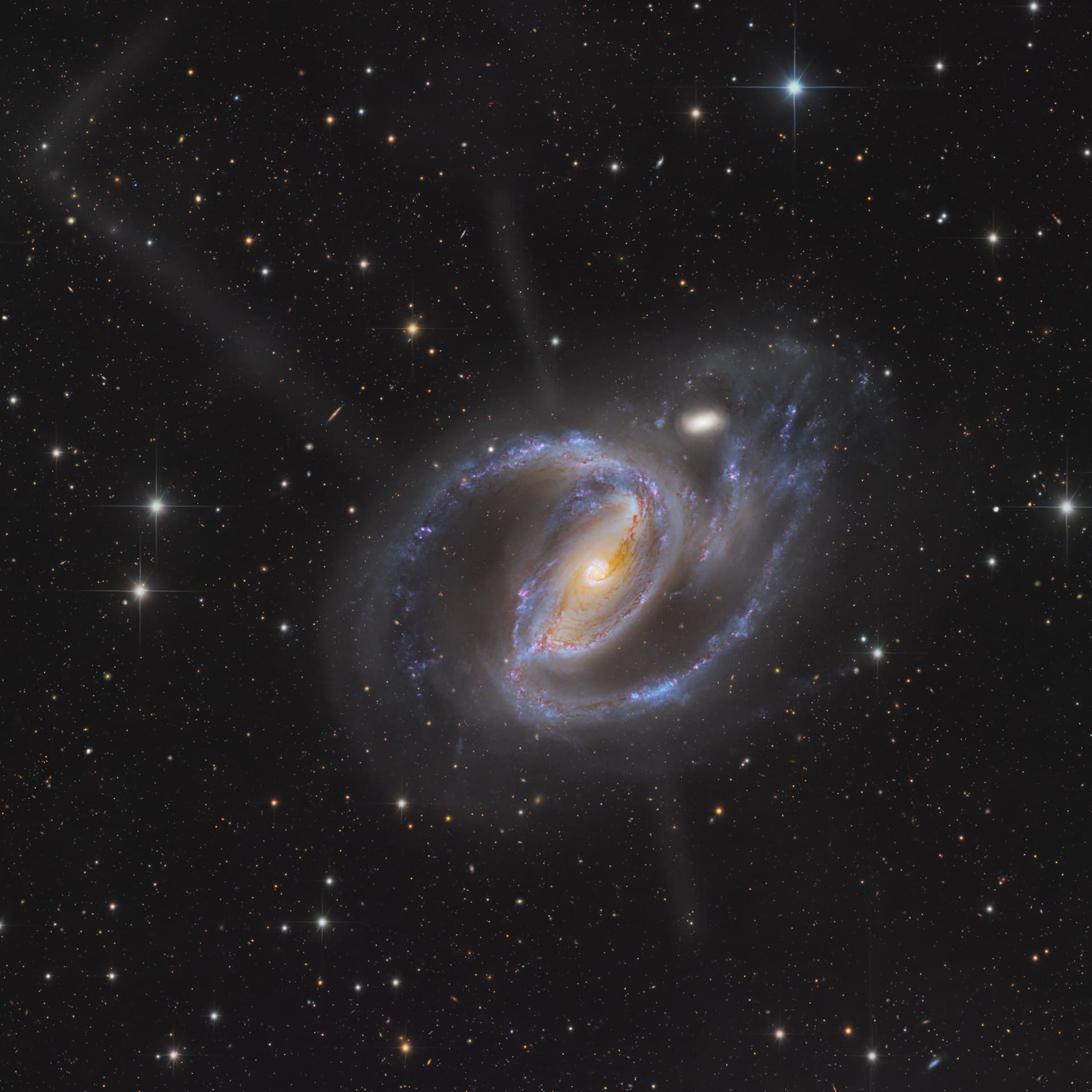 NGC 1097 - A Grand Barred Spiral Galaxy with Mysterious Jets